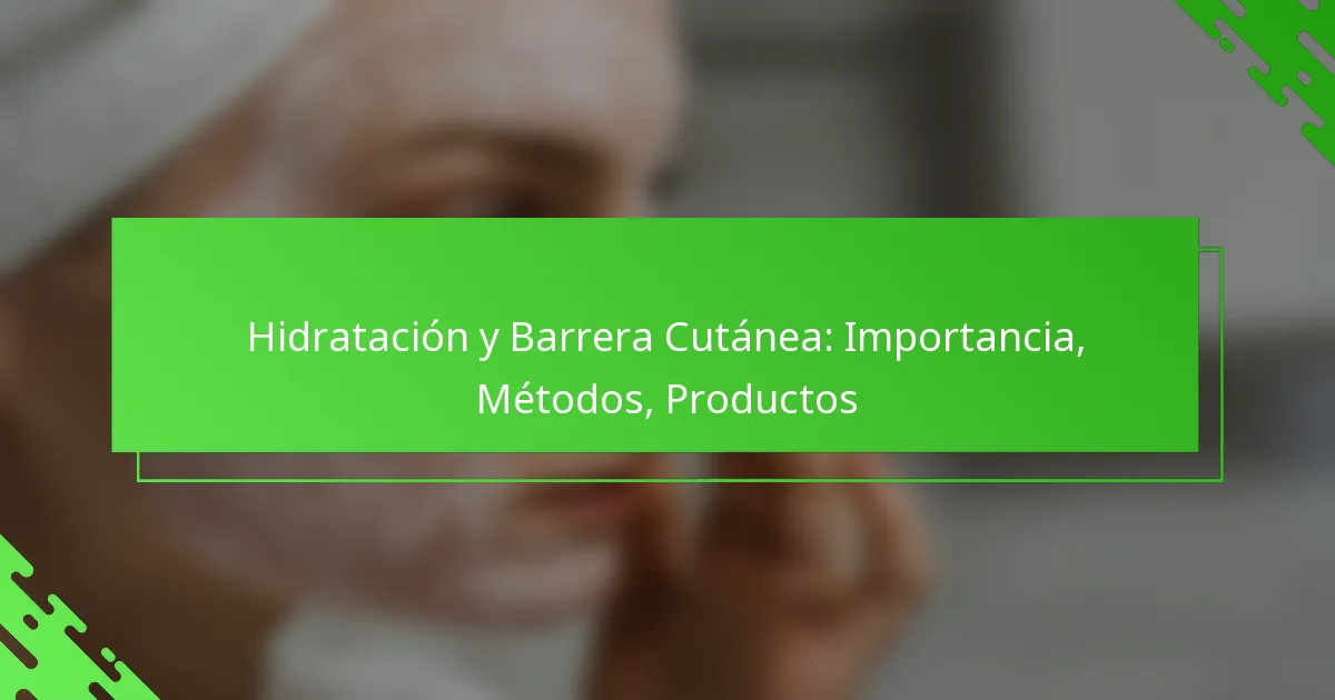 Hidratación y Barrera Cutánea: Importancia, Métodos, Productos